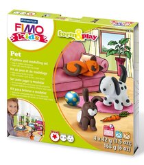 Набор для лепки Kids Fimo, Любимые животные, глина, 4 шт/уп, 42 гр цена и информация | Принадлежности для рисования, лепки | 220.lv