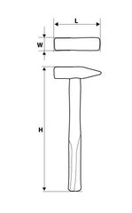 Atslēdznieka āmurs 300g stiklašķiedras kāts cena un informācija | Rokas instrumenti | 220.lv