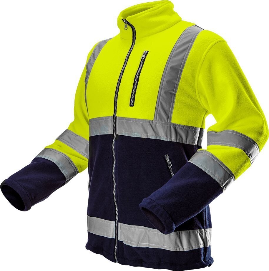 Augstas redzamības flīsa jaka, dzeltena L/52 cena un informācija | Darba apģērbi | 220.lv