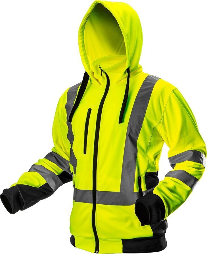 Augstas redzamības darba jaka, dzeltena XXL/58 cena un informācija | Darba apģērbi | 220.lv