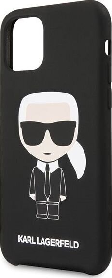 Aizmugurējais vāciņš Karl Lagerfeld    Apple    Iconic Silicone Cover for iPhone 11 Pro    Black cena un informācija | Telefonu vāciņi, maciņi | 220.lv