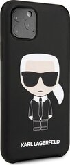 Aizmugurējais vāciņš Karl Lagerfeld    Apple    Iconic Silicone Cover for iPhone 11 Pro    Black cena un informācija | Telefonu vāciņi, maciņi | 220.lv