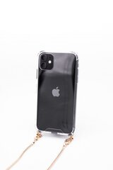 Evelatus Samsung A20e Silicone TPU Transparent with Necklace Strap Gold цена и информация | Чехлы для телефонов | 220.lv