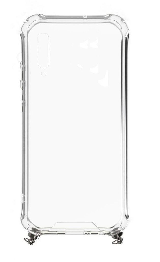 Aizmugurējais vāciņš Evelatus    Samsung    A70 Silicone TPU Transparent with Necklace Strap    Space Gray cena un informācija | Telefonu vāciņi, maciņi | 220.lv