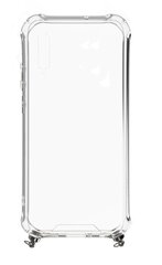 Aizmugurējais vāciņš Evelatus    Samsung    A70 Silicone TPU Transparent with Necklace Strap    Silver cena un informācija | Telefonu vāciņi, maciņi | 220.lv