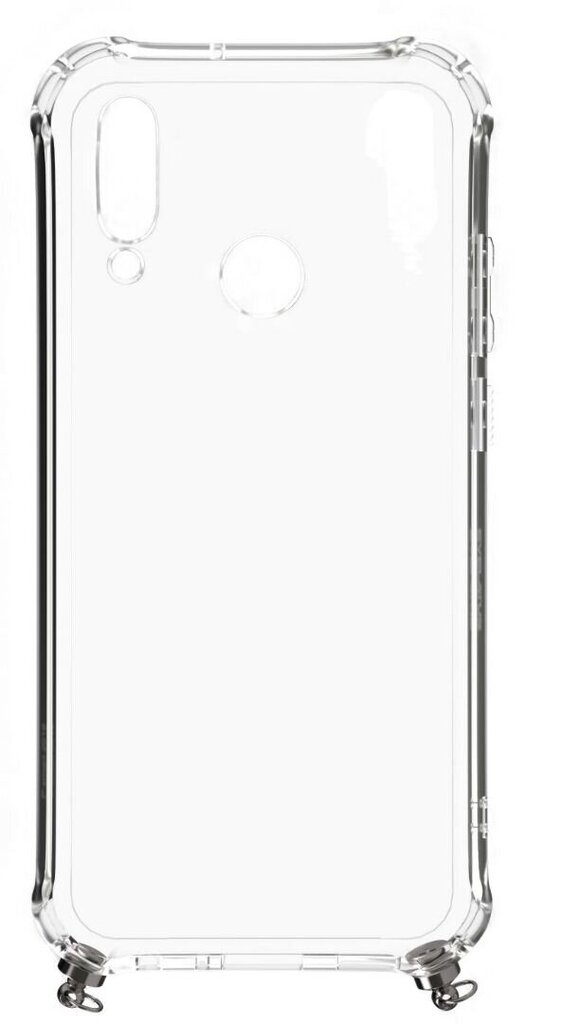 Aizmugurējais vāciņš Evelatus    Huawei    P30 Lite Silicone TPU Transparent with Necklace Strap    Silver цена и информация | Telefonu vāciņi, maciņi | 220.lv