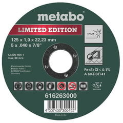 Griezējdisks 125 x 1 mm Special Edition II Inox, Metabo cena un informācija | Rokas instrumenti | 220.lv