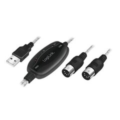 Logilink USB Midi Cable UA0037N цена и информация | Кабели и провода | 220.lv