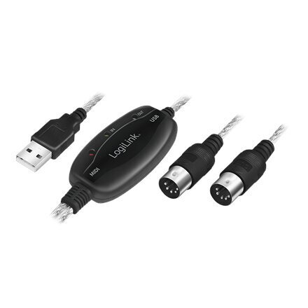 Logilink USB Midi Cable UA0037N цена и информация | Kabeļi un vadi | 220.lv