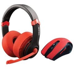 Komplekts datorspēlēm Dragon War Combo Set: Gaming Headset and Mouse Wired - Red (PC) cena un informācija | Dragon Datortehnika | 220.lv