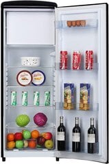Frigelux RF218RNA ledusskapis ar saldētavu, 146 cm, melns cena un informācija | Ledusskapji | 220.lv