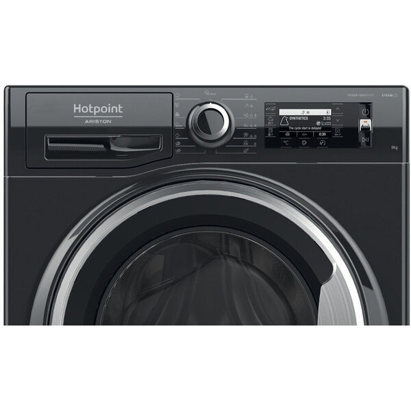 Hotpoint Ariston NLCD945BSAEUN no priekšpuses ielādējama veļas mašīna, 9 kg  1400 apgr./min cena | 220.lv