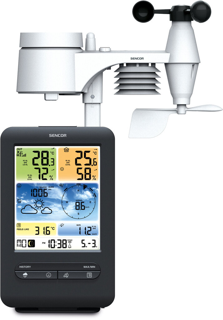 Laika stacija Sencor SWS9898 ar WiFi цена и информация | Meteostacijas, āra termometri | 220.lv