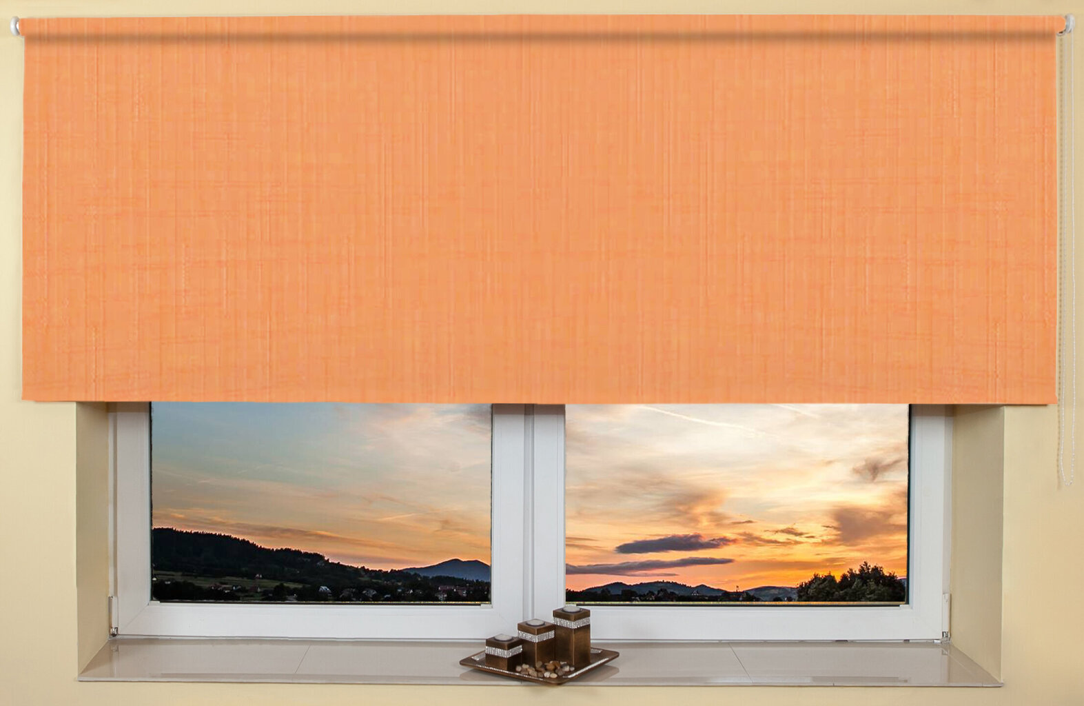 Sienas / griestu rullo žalūzijas 80x240 cm, 2071 Oranžas cena un informācija | Rullo žalūzijas | 220.lv