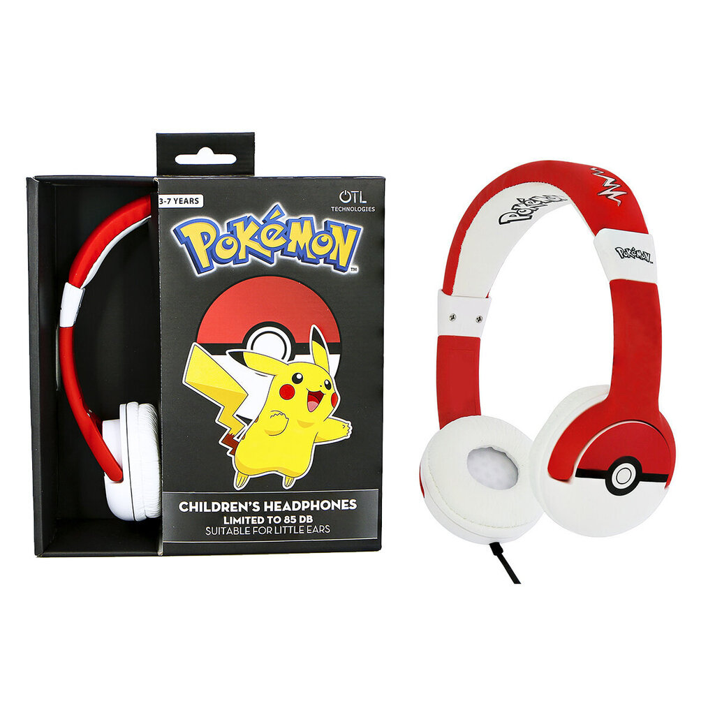 OTL Kids Folding Headphones: Pokemon - Pokeball cena un informācija | Austiņas | 220.lv