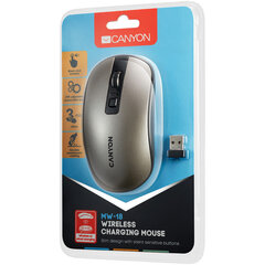 CANYON MW-18 Wireless Rechargeable Mouse - Grey cena un informācija | Peles | 220.lv