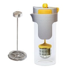 Stoneline 2in1 French Press Tea Maker 14348 0.75 L, Glass, Grey цена и информация | Чайники, кофейники | 220.lv