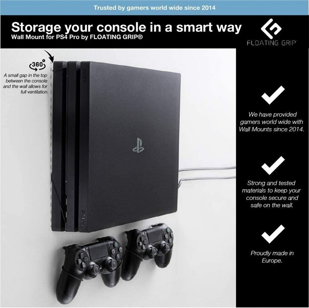 FLOATING GRIP® PlayStation 4 Pro wall mount cena un informācija | Gaming aksesuāri | 220.lv