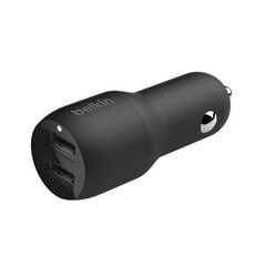 Belkin Dual USB-A Car Charger 24W + USB- cena un informācija | Lādētāji un adapteri | 220.lv