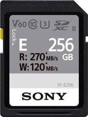 Sony SF-E256 256 GB, SDXC, Flash memory цена и информация | Карты памяти для фотоаппаратов | 220.lv