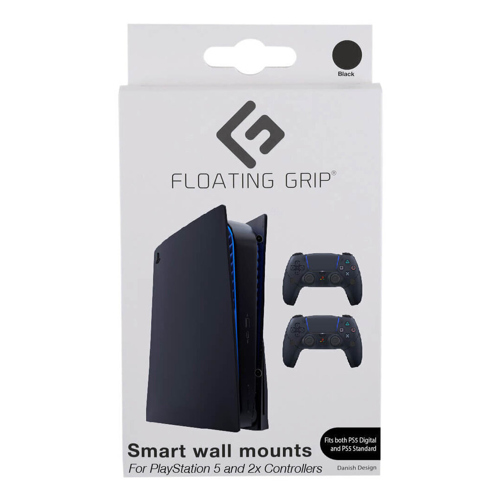 Floating Grip Playstation 5 Wall Mounts by Floating Grip - Black Bundle cena un informācija | Gaming aksesuāri | 220.lv