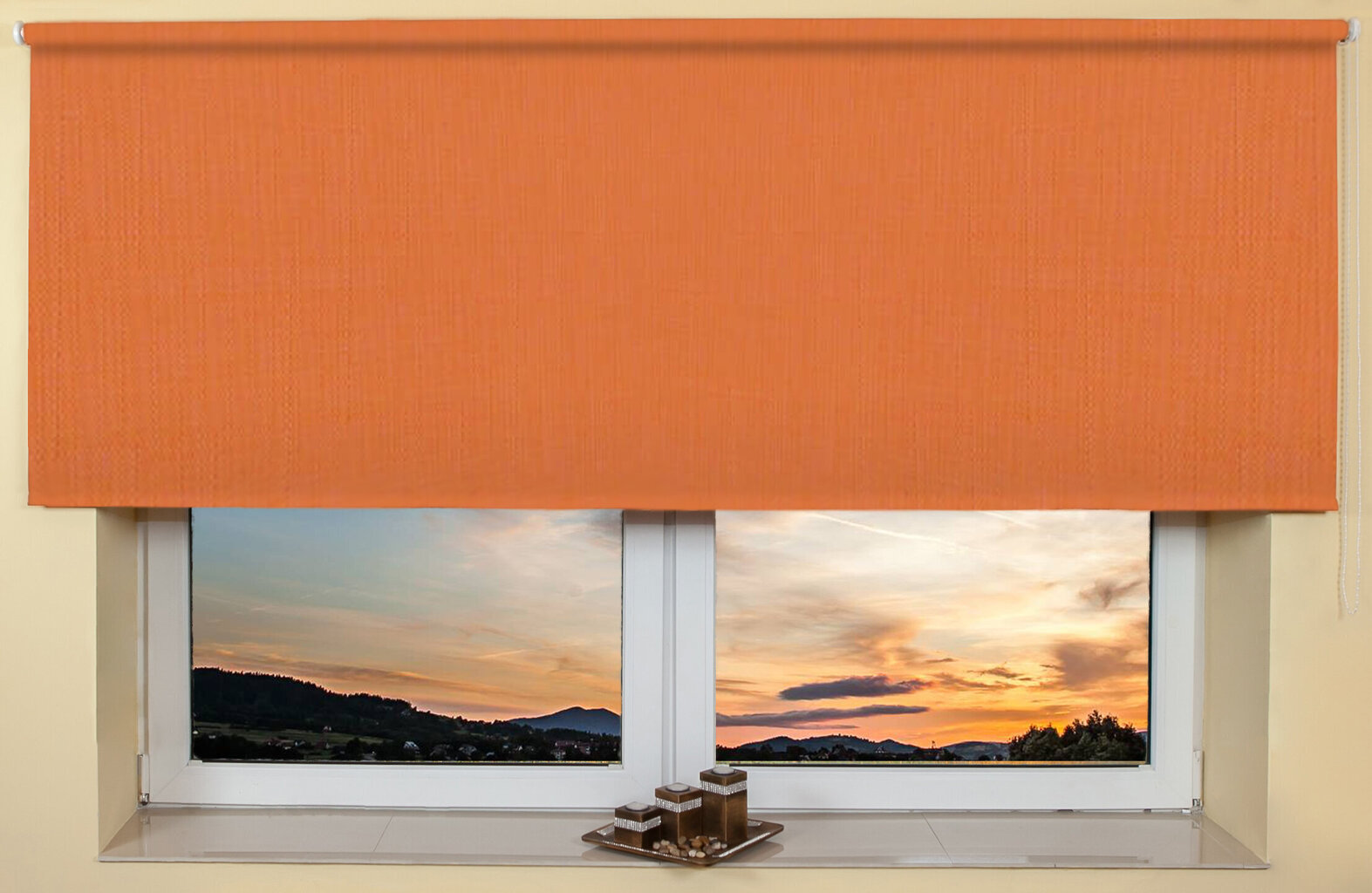 Sienas / griestu rullo žalūzijas 160x170 cm, 860 Oranžas цена и информация | Rullo žalūzijas | 220.lv