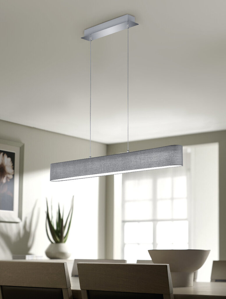 LED piekarināmais gaismeklis Lugano, 100 cm, pelēkā krāsā 920021929 cena un informācija | Piekaramās lampas | 220.lv