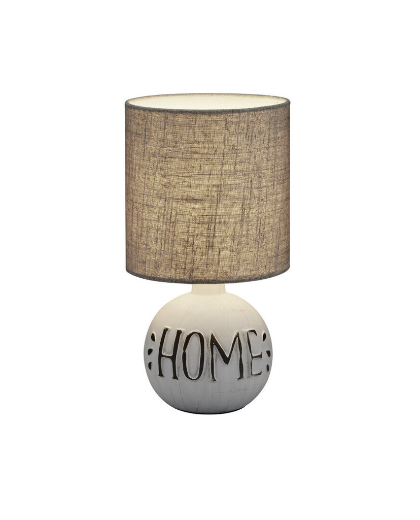 Galda lampa Esna Home, E14, baltā/ brūnā krāsā цена и информация | Galda lampas | 220.lv