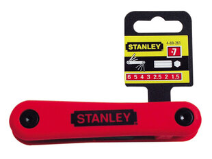 Набор складных шестигранных ключей Stanley 469261, метрические (7 шт.) цена и информация | Механические инструменты | 220.lv