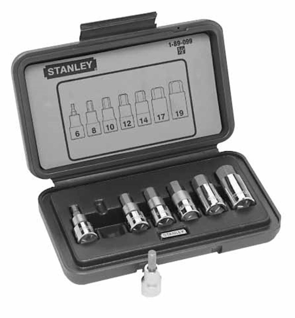 Sešstūra uzgaļu komplekts Stanley, 1/2", 7 gab, cena un informācija | Rokas instrumenti | 220.lv