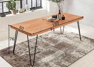 Pusdienu galds Bagli I 180 x 80 cm cena un informācija | Virtuves galdi, ēdamgaldi | 220.lv