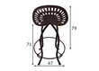 Bāra krēsls SIT 01054-23, melns cena un informācija | Virtuves un ēdamistabas krēsli | 220.lv
