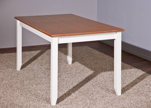Pusdienu galds Westerland 160x90 cm, brūns/balts cena un informācija | Virtuves galdi, ēdamgaldi | 220.lv