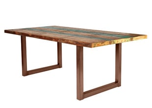 Pusdienu galds Tisch, 100x200 cm, antīki brūns cena un informācija | Virtuves galdi, ēdamgaldi | 220.lv