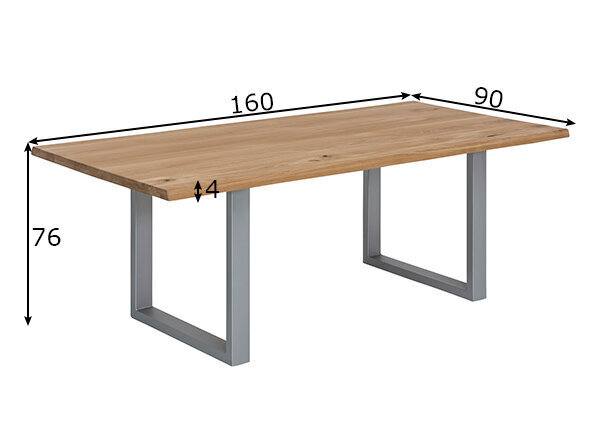 Pusdienu galds Tische 90x160 cm, ozols cena
