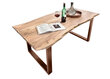 Pusdienu galds Tisch, 100x180 cm, akācijas koks, antīki brūns cena un informācija | Virtuves galdi, ēdamgaldi | 220.lv