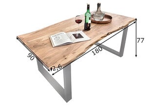 Обеденный стол Tische 90x180 см, акация цена и информация | Кухонные и обеденные столы | 220.lv