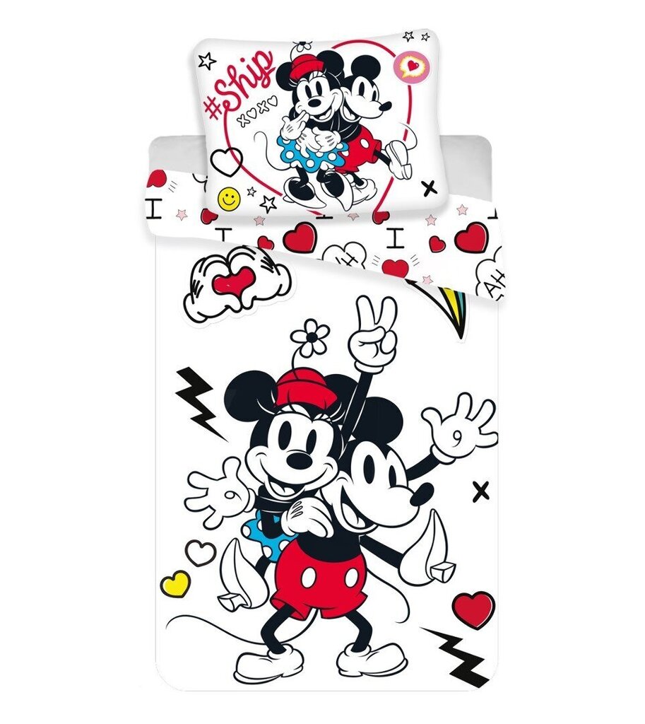 Gultas veļas komplekts Minnie Mouse 140 x 200 cm + spilvendrāna 70 x 90 cm цена и информация | Bērnu gultas veļa | 220.lv