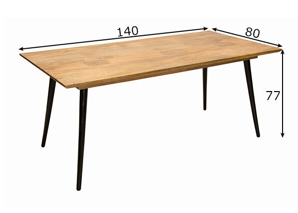 Pusdienu galds Tom Tailor, 140x80 цена и информация | Virtuves galdi, ēdamgaldi | 220.lv