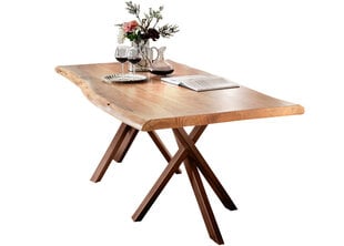Oбеденный стол Tische 220x100 см, антично-коричневый цена и информация | Кухонные и обеденные столы | 220.lv
