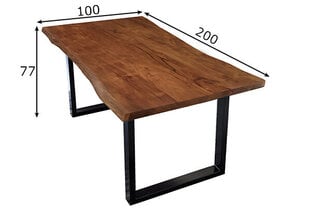 Обеденный стол Tische, 200x100, черный цена и информация | Кухонные и обеденные столы | 220.lv