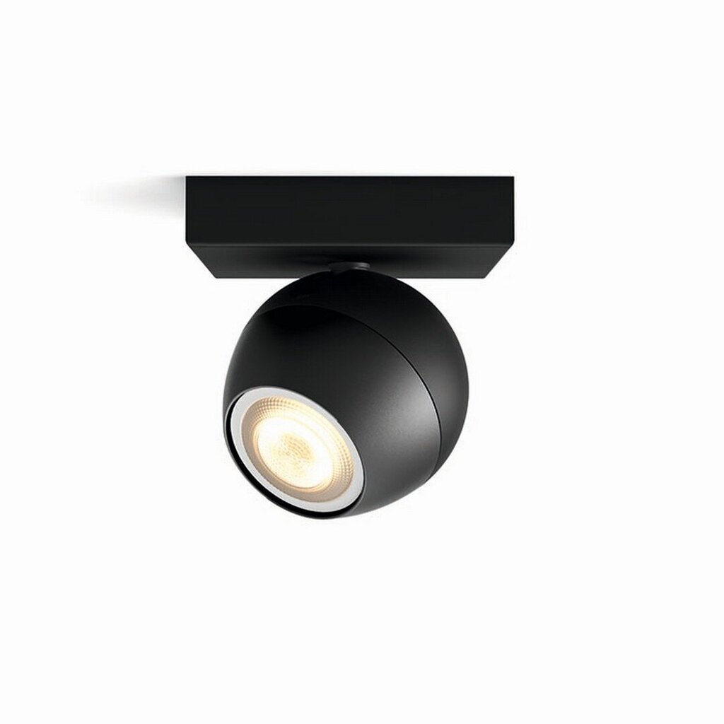 Philips Hue - BUCKRAM single spot black 1x5.5W 230V - White Ambiance - Bluetooth Without Dimmer cena un informācija | Spuldzes | 220.lv
