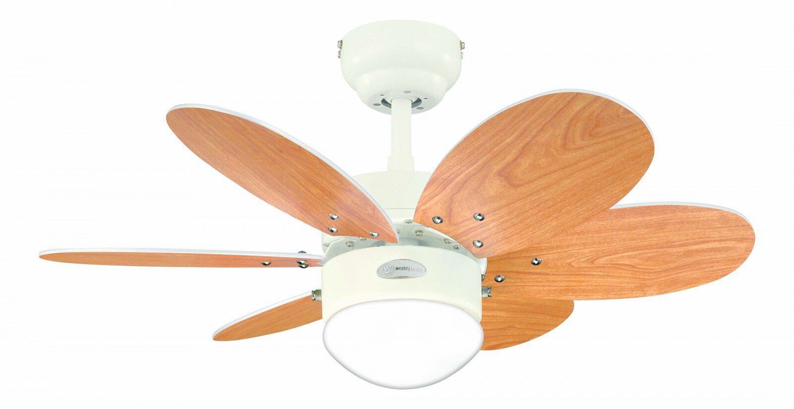 Griestu ventilators TURBO II Ø76 cm ar korpusu baltā krāsā un 2 spārniem - 4 krāsu izvēles cena un informācija | Griestu lampas-ventilatori | 220.lv