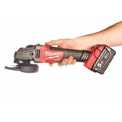 Аккумуляторная угловая шлифовальная машина Milwaukee M18 CAG115X-502X цена и информация | Шлифовальные машины | 220.lv