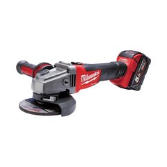 Аккумуляторная угловая шлифовальная машина Milwaukee M18 CAG115X-502X цена и информация | Шлифовальные машины | 220.lv