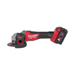 Milwaukee M18 CAG125X-502X akumulatora lenķa slīpmašīna + 2x5Ah akumulatori cena un informācija | Slīpmašīnas | 220.lv