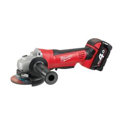 Milwaukee HD18 AG-115-402C akumulatora lenķa slīpmašīna + 2x4Ah akumulatori cena un informācija | Slīpmašīnas | 220.lv