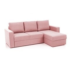 Izvelkams stūra dīvāns Eliise, rozā krāsā cena un informācija | Stūra dīvāni | 220.lv