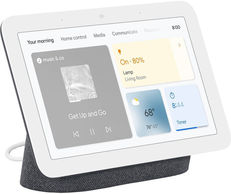 Google Nest Hub 2, charcoal cena un informācija | Drošības sistēmas, kontrolieri | 220.lv