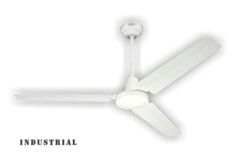 INDUSTRIAL Ø142 см, белый, стальные лопасти, потолочный вентилятор с настенным управлением цена и информация | Вентиляторы | 220.lv